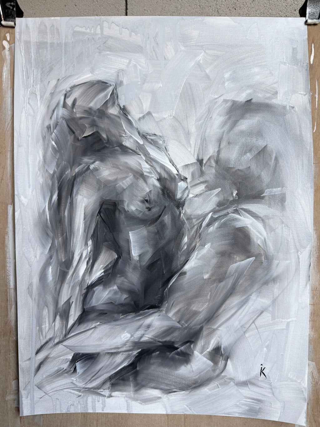 Closeness — Set of Three Original Figurative Paintings