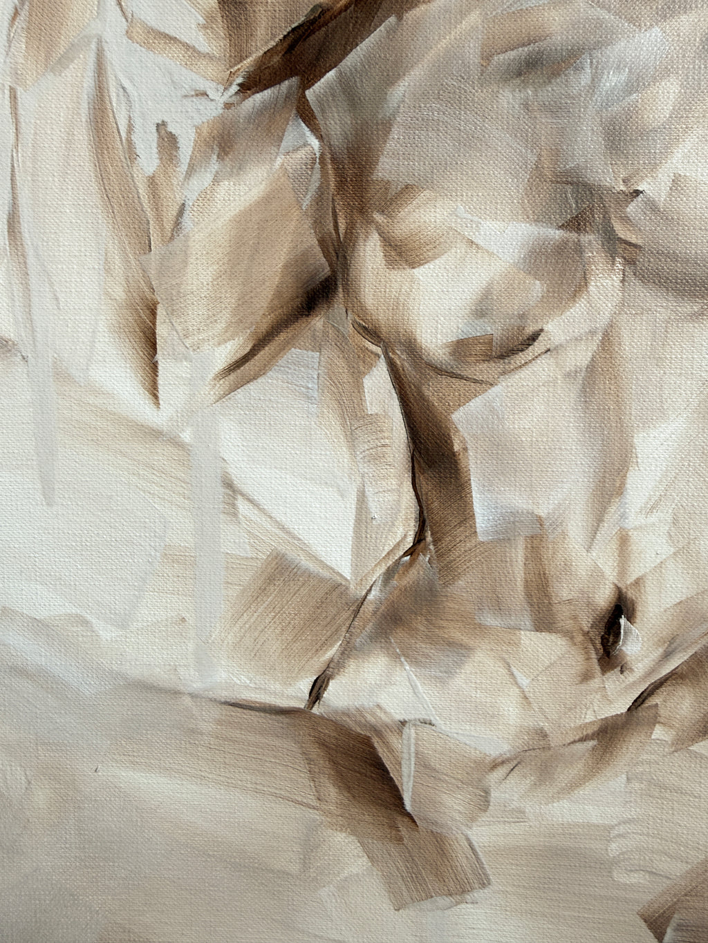 Beige Gallery Wall Set of Three — Neutral Oil Paintings